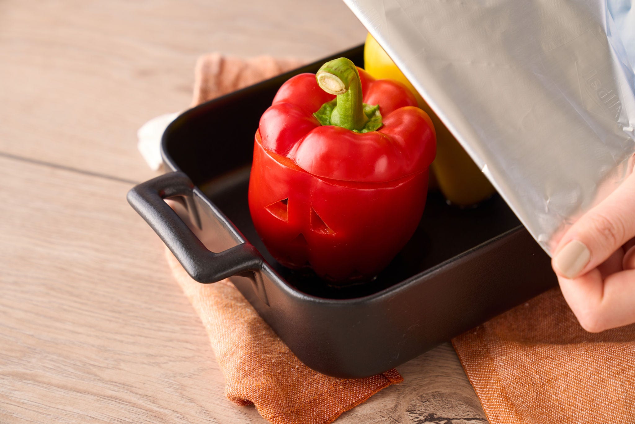 Halloween Peppers: Fylte skumle paprika med kjøttdeig