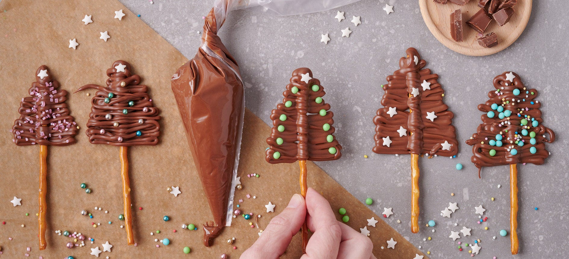 Sjokoladejuletrær – spiselig julepynt å lage selv