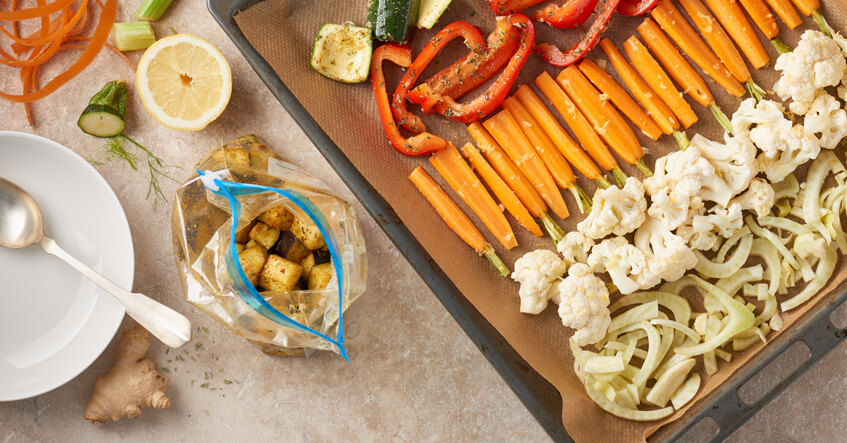 Stekeovnsbolle med blomkålcouscous – fargerik, sunn og virkelig deilig