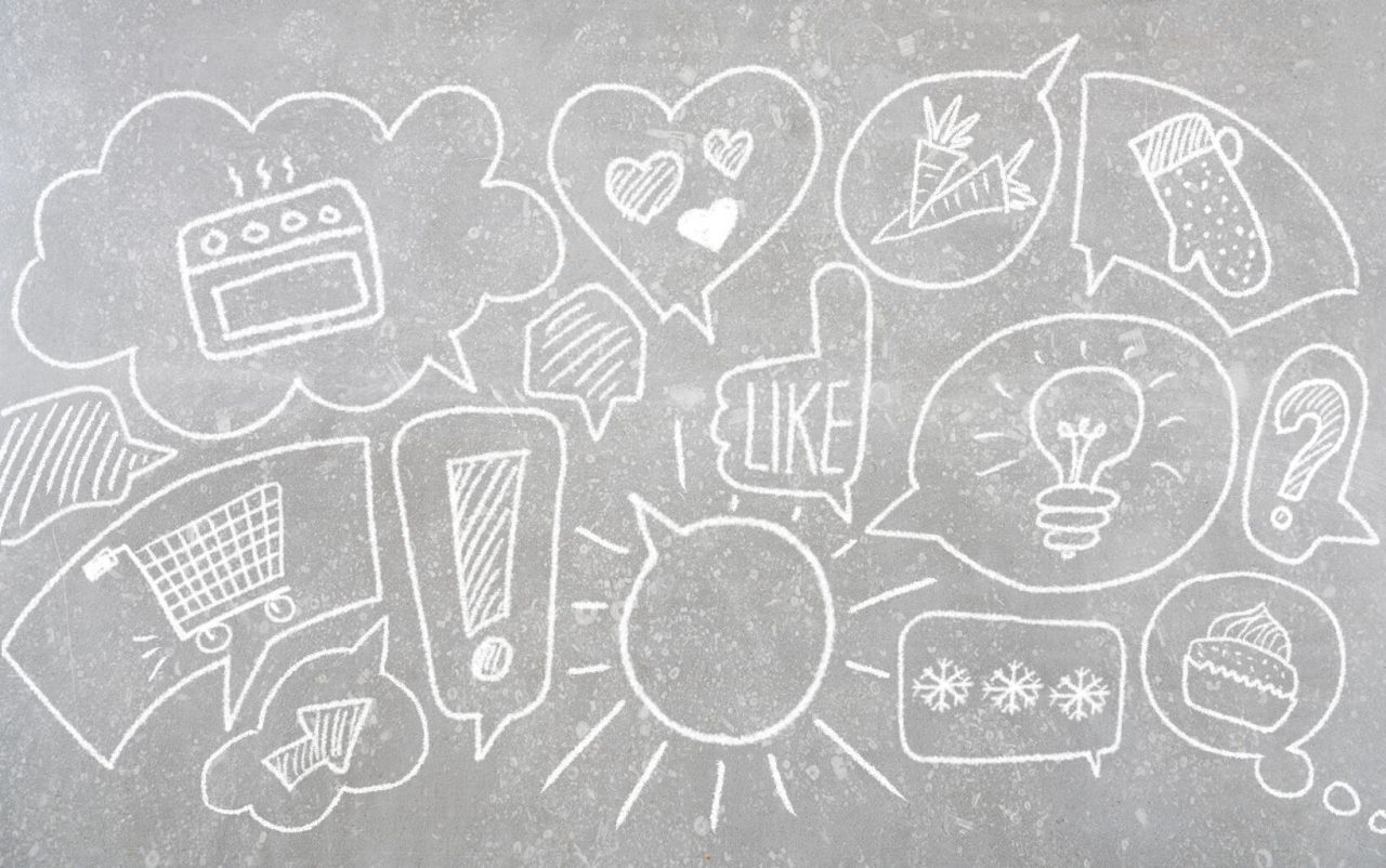 Kritttegninger av symboler 