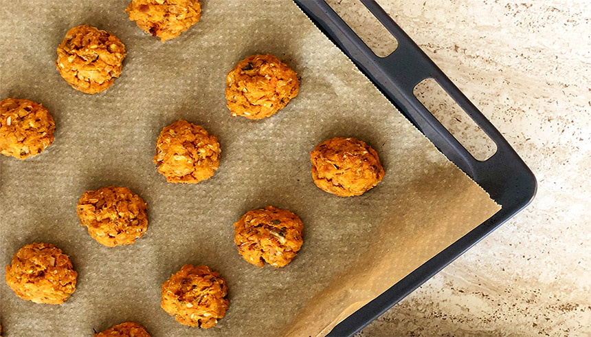 Søtpotetfalafel med Toppits